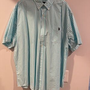 U.S. Polo Assn. Light Blue Plaid Button Down Shirt